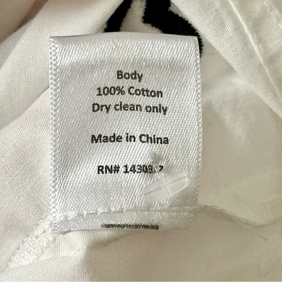 Hunter Bell Nigel Shirt White Embroidered Heart Size Large Long Sleeve Cotton - Picture 8 of 8